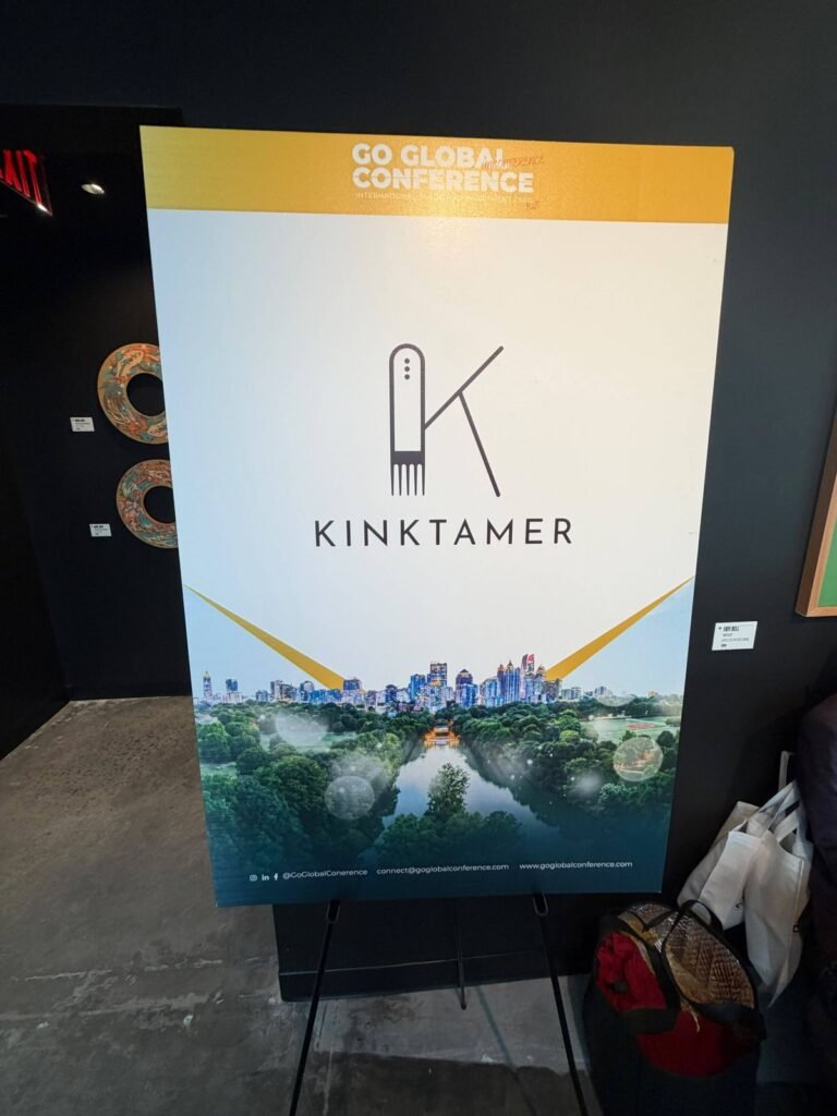 Sponsor foam board sign on an easel at an event