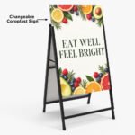 Metal A-Frame Sidewalk Sign – photo 2
